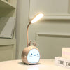 Compact LED night light on desk