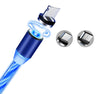 Super magnetic charging cable available in black, red, blue, silver