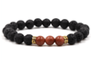 Adjustable wrist lava stone bracelet