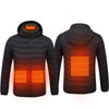 4 zones Black USB heated jacket