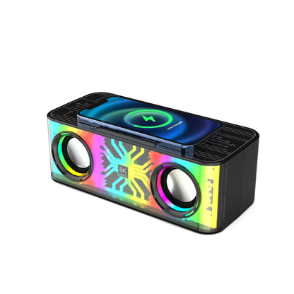 Colorful Light Bluetooth Speaker Dual Speaker Outdoor Wireless Charger