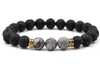 Aromatherapy diffuser bracelet black lava stone