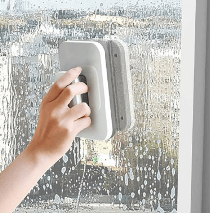 Magnetic double-sided window cleaner