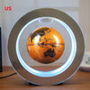 US orange levitating desk globe with LED illumination