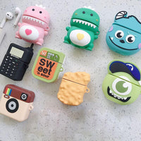 cartoon animal airpods case cute silicone protection
