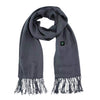 Gray heated scarf front view