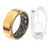 Gold Smart Health Ring Heart Rate Sleep Monitoring