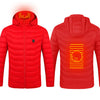 2 zones Red USB heated jacket