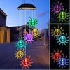 outdoor solar wind chime lamp sun design