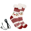 USB heated room socks red elk