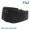Sleep mask with white noise tracks black