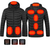 Black USB heated jacket 8 zones