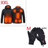 XXL Winter sports heated jacket + gloves