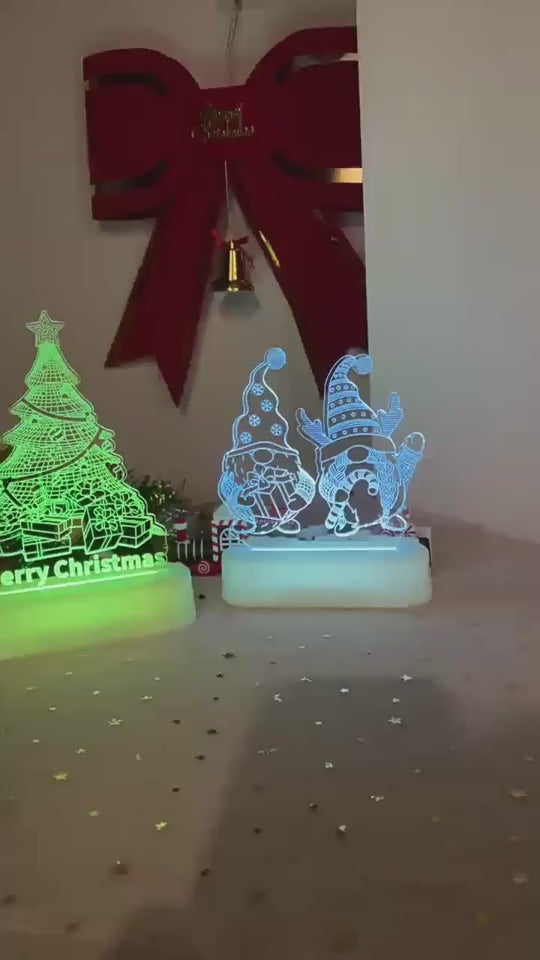 video holiday acrylic night light