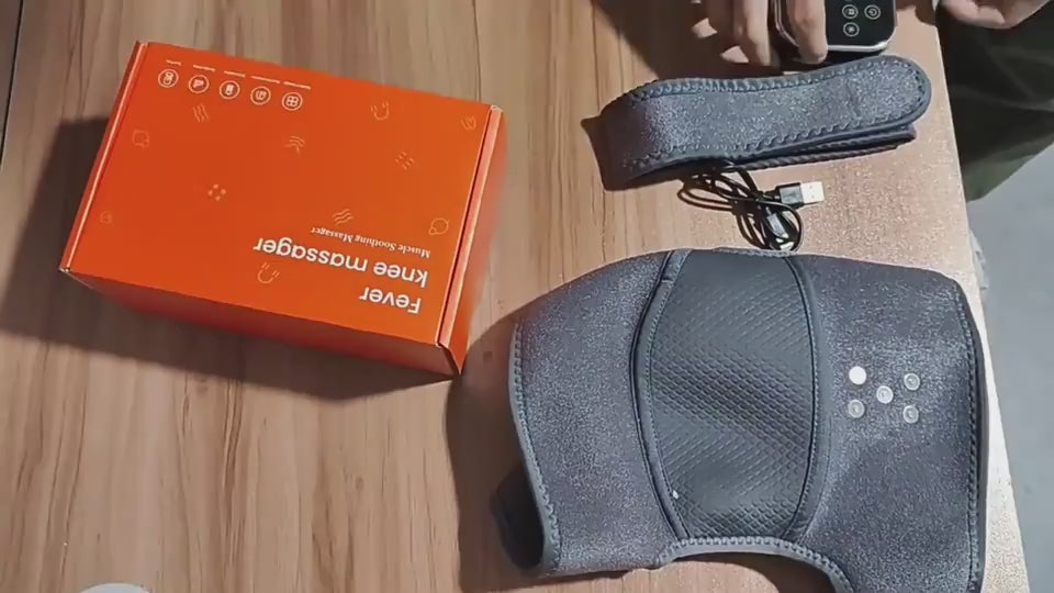 Adjustable heat knee massager